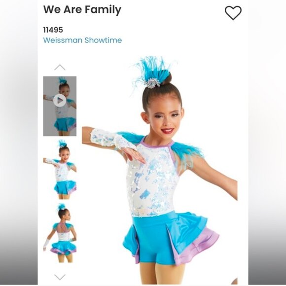 Weissman Intermediate Child Acro or Jazz Costume - Picture 2 of 2